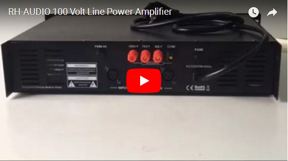 RH-AUDIO Amplificador de Potência de 100 Volts