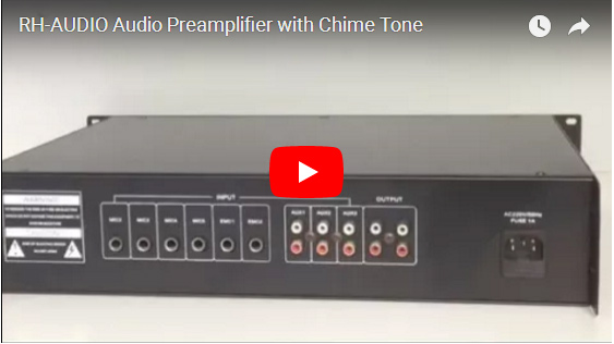 Pré-amplificador de áudio RH-AUDIO com Chime Tone